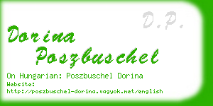 dorina poszbuschel business card